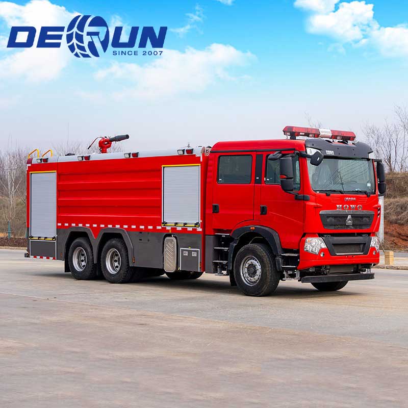 An Sinotruk Howo 6x4 trucail comhraicthe dóiteáin